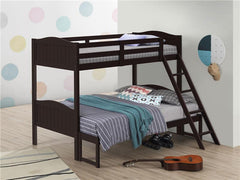 Arlo Wood Twin Over Full Bunk Bed Espresso - 405054BRN