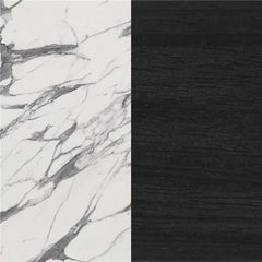 Stevie Rectangular Faux Marble Top Dining Table White and Black - 115111WG