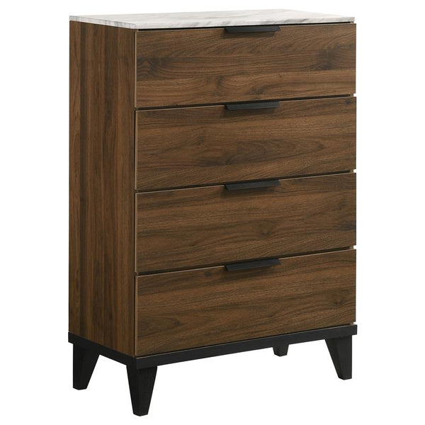 Mays 4-drawer Bedroom Chest Walnut - 215965