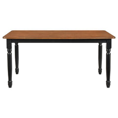 Hollyoak 5-piece Rectangular Dining Set Walnut and Black - 183041-S5