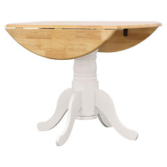 Allison Round 40-inch Drop Leaf Extension Dining Table White - 4241