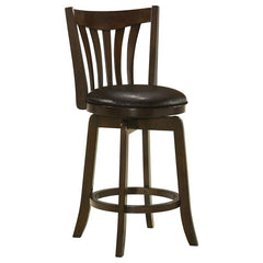Lambert Counter Height Swivel Bar Stool with Upholstered Seat Dark Cherry - 182508