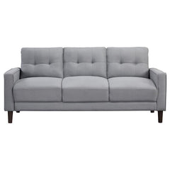 Bowen 3-piece Upholstered Track Arm Tufted Sofa Set Grey - 506781-S3