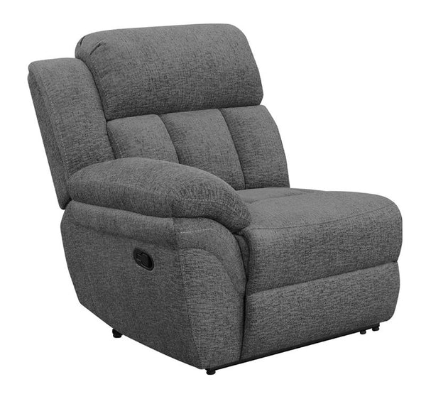Bahrain Upholstered LAF Recliner Charcoal - 609540LR