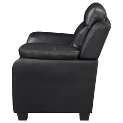 Finley Upholstered Padded Arm Tufted Sofa Black - 506551