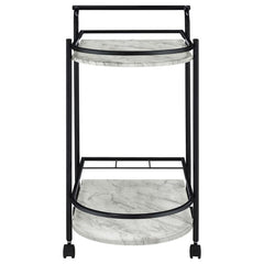 Desiree 2-tier Bar Cart with Casters Black - 181376
