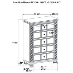 Emmett 5-piece Eastern King Bedroom Set Walnut - 224441KE-S5