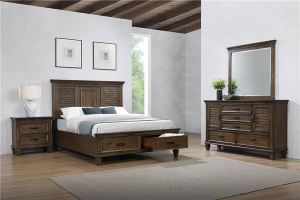 Franco 4-piece Queen Bedroom Set Burnished Oak - 200970Q-S4