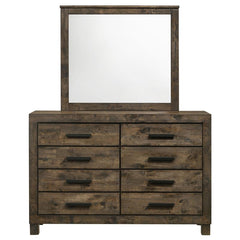 Woodmont 8-drawer Dresser with Mirror Rustic Golden Brown - 222633M