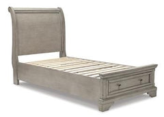 Lettner Twin Storage Footboard with Roll Slats - B733-52S