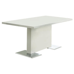 Anges 5-piece Dining Set White High Gloss and White - 102310-S5W