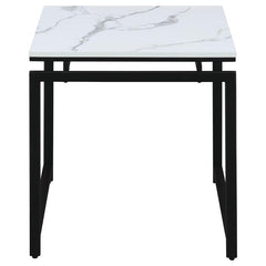 Clark 3-piece Faux Marble Top Coffee Table Set White - 708153