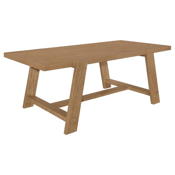 Sharon Rectangular Trestle Base Dining Table Blue and Brown - 104171