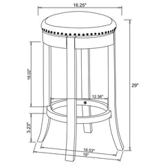 Aboushi Swivel Bar Stools with Upholstered Seat Brown (Set of 2) - 101060