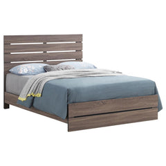 Brantford Wood Eastern King Panel Bed Barrel Oak - 207041KE