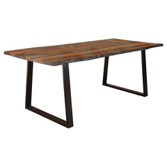 Ditman Live Edge Dining Table Grey Sheesham and Black - 110181