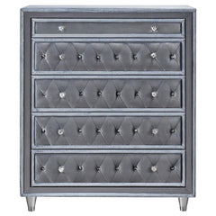 Antonella 5-piece California King Bedroom Set Grey - 223581KW-S5