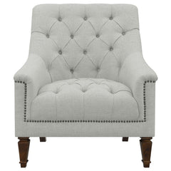Avonlea Fabric Upholstered Sloped Arm Chair Grey Fabric - 505643