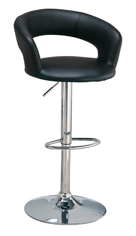 Barraza 29" Adjustable Height Bar Stool Black and Chrome - 120346