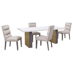 Carla Upholstered Dining Side Chair Stone (Set of 2) - 106683