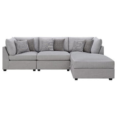 Cambria 4-piece Upholstered Modular Sectional Sofa Grey - 551511-S4A