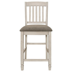 Sarasota Slat Back Counter Height Chairs Grey and Rustic Cream (Set of 2) - 192819