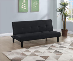 Stanford Upholstered Tufted Convertible Sofa Bed Black - 360238
