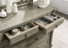 Alderwood 9-drawer Dresser French Grey - 223123