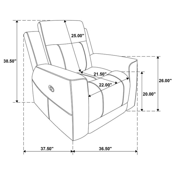 Brentwood 3-piece Upholstered Reclining Sofa Set Black - 610284-S3