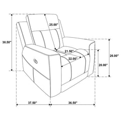 Brentwood 3-piece Upholstered Reclining Sofa Set Black - 610284-S3
