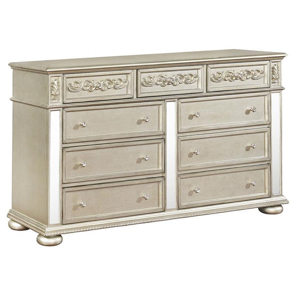 Heidi 9-drawer Dresser Metallic Platinum - 222733