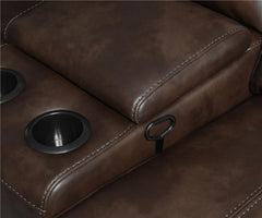 Brunson 3-piece Upholstered Reclining Sectional Sofa Brown - 600440