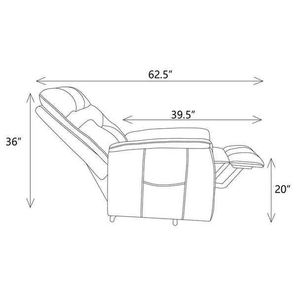 Henrietta Upholstered Power Lift Massage Chair Beige - 609405P