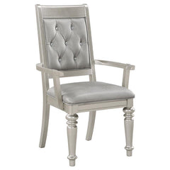 Bling Game Open Back Arm Chairs Metallic (Set of 2) - 106473