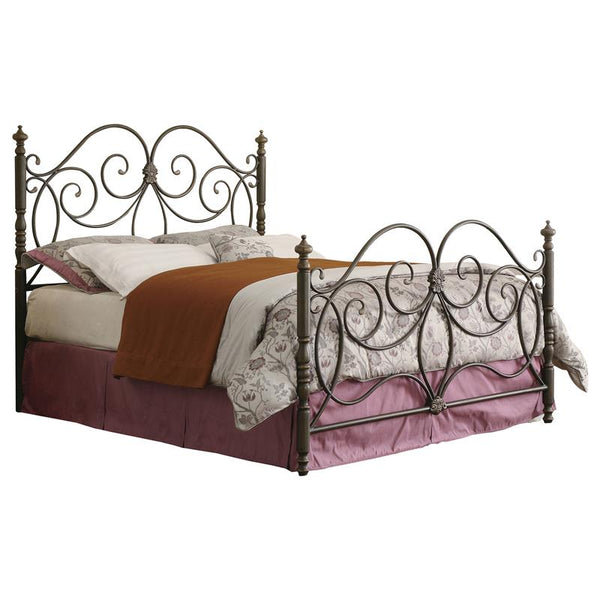 London Metal Eastern King Open Frame Bed Dark Bronze - 300258KE