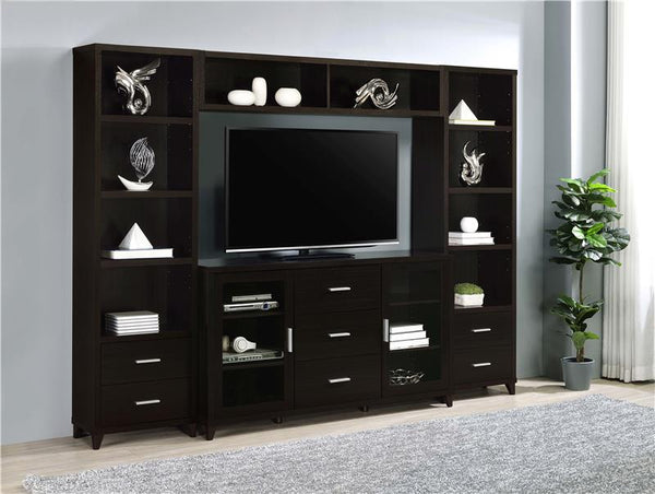 Lewes 2-door Engineered Wood 60" TV Stand Cappuccino - 700881