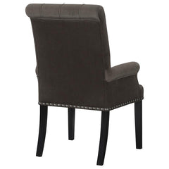 Alana Upholstered Tufted Arm Chair with Nailhead Trim - 115173