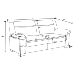 Arabella Upholstered Padded Arm Sofa Grey - 506591