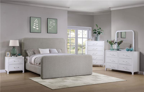 Wren Upholstered Queen Panel Bed Grey - 302052Q