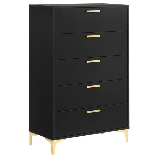 Kendall 5-drawer Bedroom Chest Black - 224455