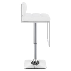 Alameda Adjustable Bar Stool White and Chrome - 100193