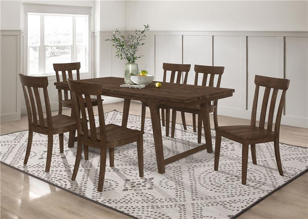 Reynolds 7-piece Rectangular Dining Table Set Brown Oak - 107591-S7