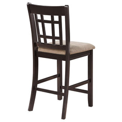 Lavon Lattice Back Counter Stools Tan and Espresso (Set of 2) - 105279