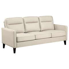Jonah 2-piece Upholstered Track Arm Sofa Set Ivory - 509651-S2