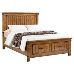 Brenner Wood Queen Storage Panel Bed Rustic Honey - 205260Q