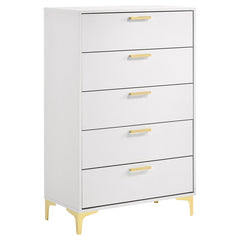 Kendall 5-piece Eastern King Bedroom Set White - 224401KE-S5