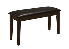 Guillen 5-piece Dining Set with Bench Cappuccino and Dark Brown - 150232