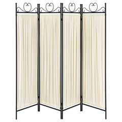 Dove 4-Panel Room Divider Folding Shoji Screen Beige - 2710