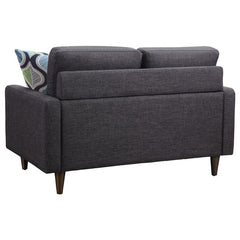 Watsonville Upholstered Track Arm Tufted Loveseat Grey - 552002