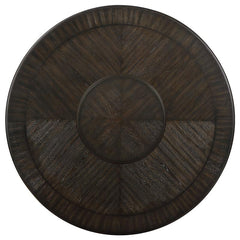 Twyla Round Dining Table with Removable Lazy Susan Dark Cocoa - 115101